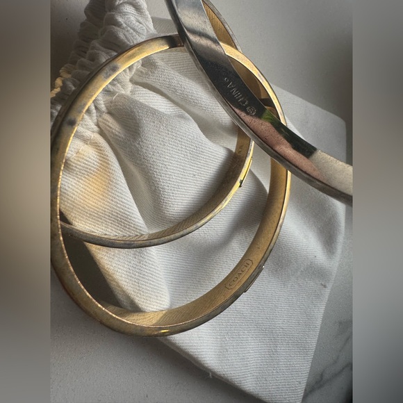 Coach Bangle Bracelet Set (3) - Red, Pink, Black - Picture 6 of 6